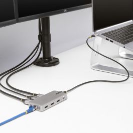 Hub USB-C Startech 117B-USBC-MULTIPORT Gris 100 W Hub USB-C Startech 117B-USBC-MULTIPORT Gris 100 W