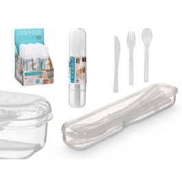 Portacubiertos Leknes transparente 20x3x4.5 cm, plástico PP (24 Unidades) Precio: 20.50000029. SKU: B15YAH4JHR