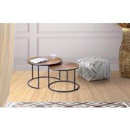 Giner y Colomer Mesa de CafÃ© Nido Bronce y Metal 47 cm x 70 cm