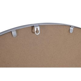 DKD Home Decor Espejo Moderno Anxi Redondo Plateado Hierro y Espejo 80 x 80 x 1.8 cm