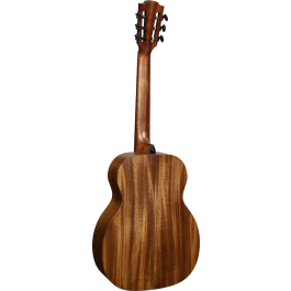 LAG Guitarra Acústica Travel Nylon Blue Wave 1 Electroacústica Cedro Rojo Macizo Caoba Marrón Natural Satinado