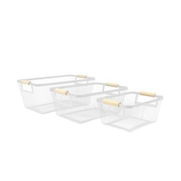Cesta de metal organizadora Confortime 33.2 x 22.6 x 13.5 cm (10 Unidades) Cesta de metal organizadora Confortime 33.2 x 22.6 x 13.5 cm (10 Unidades)