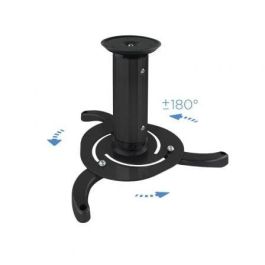 TooQ PJ1010TN-B Soporte de Techo para Proyector Inclinable ±15°, Giratorio ±180°, Carga 10kg, Negro, Distancia 130/200mm TooQ PJ1010TN-B Soporte de Techo para Proyector Inclinable ±15°, Giratorio ±180°, Carga 10kg, Negro, Distancia 130/200mm
