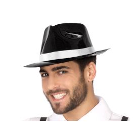 Sombrero Elegante Gangster PVC Negro - Años 20 - Accesorio de Polyester para Disfraces y Fiestas Temáticas Precio: 0.95000004. SKU: S1130262