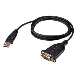 Aten UC232AF Adaptador USB a RS-232 (FTDI), Convertidor Serie DB-9 para PC y Laptops, Cable 1.2M, Plug and Play, Soporte Windows/Mac/Linux