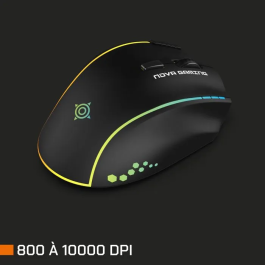 Nova Gaming Persee Ratón Inalámbrico para Juegos, NOV3700527313948, Negro