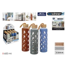 Inde Botella Agua Vidrio/Silicona 600 ml 7 x 7 x 25 cm Precio: 118.0839. SKU: B132HTCXNP