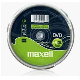 Maxell Dvd 8,5 Gb. Grabable. Doble Capa. Tarrina 10 Unidades. 4X Precio: 19.49999942. SKU: B1JQP9E7BM