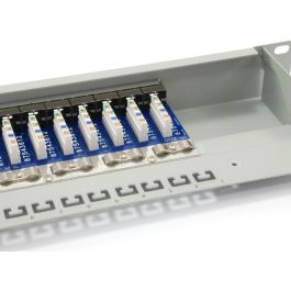 EQUIP 326316 Patchpanel 16 Puertos RJ45 Cat6 FTP Montaje en Bastidor 1U Gris