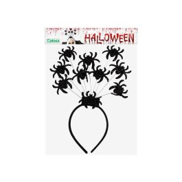 Diadema Halloween Arañas 25*32.5 cm con Arañas Brillantes en Suspensión para Disfraces Siniestros y Originales