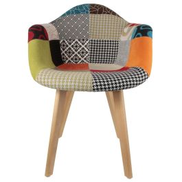 Home Deco Factory Silla Butaca Tela Patchwork Aporta Calidez Color Hogar