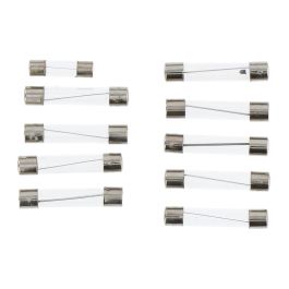 Dunlop Set de 10 Fusibles de Cristal para Coche - Variados 1x2A, 1x5A, 3x10A, 2x15A, 1x20A, 1x25A, 1x30A
