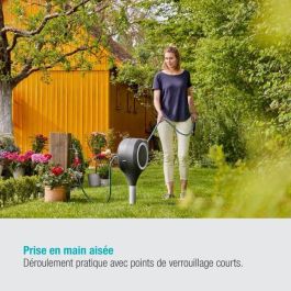 Gardena Enrollador de Manguera Automático RollUp S 15 m 11 mm Rebobinado Auto. Anti-Torsión Borde Blanco