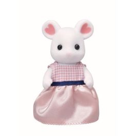 Sylvanian Families 5308 Marshmallow Mouse Family - 4 Figuras Articuladas Vestidas (Mamá, Papá, Hijo, Hija)
