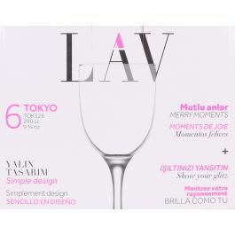 Lav Set de 6 Copas de Vino Tokyo 290 cc (4 Cajas)