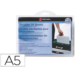 Hojas lubricante para destructora de papel Rexel Blanco Papel 20 Unidades Precio: 57.9900002. SKU: B157H5RYM5