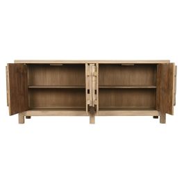 DKD Home Decor Aparador Antik china top Natural 4 Puertas Olmo Macizo 230 x 96 x 48 cm