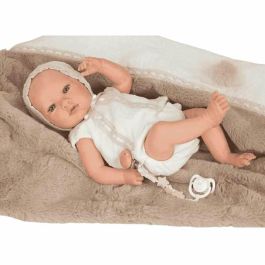 Muñeca reborn arias 38 cm jade marron c/manta (cuerpo vinyl, sexo niña)