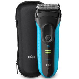 Braun Series 3 3045s ProSkin Afeitadora de Láminas Eléctrica Hombre Wet&Dry Recargable Negro/Azul con Recortadora