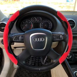 Occ Sport OCCFV0004 Funda de Volante Roja 2 Piezas Universal ABS Terciopelo para Diámetros 35-40cm Antideslizante, Protege y Mejora Agarre del Volante Occ Sport OCCFV0004 Funda de Volante Roja 2 Piezas Universal ABS Terciopelo para Diámetros 35-40cm Antideslizante, Protege y Mejora Agarre del Volante