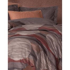 ASI8684283424900 Juego de Cama: 1 Funda Nórdica 220x240 cm y 2 Fundas Almohada 60x60 cm de Algodón 100% Color Canela