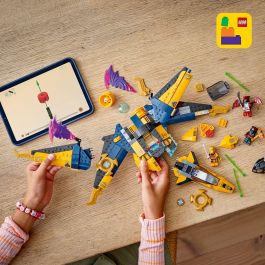 LEGO 71833 Ninjago El Renacer de los Dragones: Super Jet de la Tormenta de Ras y Arin - Set de Construcción con Dron y Minifiguras