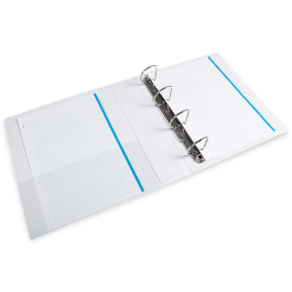 Liderpapel Carpeta Canguro 4 Anillas Mixtas 55mm A4 Plástico Color Blanco