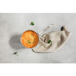 Cacerola - ACOGEDORA Y MODERNA - CLÁSICA - Acero inoxidable - Ø14 cm - 1,08 L - Apta para todo tipo de cocinas, incluida la de inducción