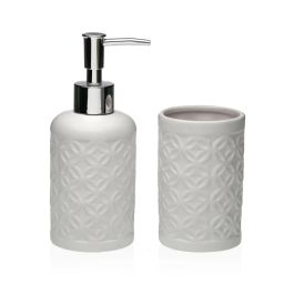 Set de Baño Versa Blanco Dolomita 6,8 x 17 x 6,8 cm Set de Baño Versa Blanco Dolomita 6,8 x 17 x 6,8 cm