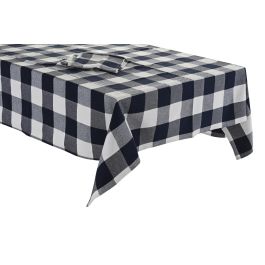 DKD Home Decor Mantel de Algodón y Poliéster a Cuadros Azul y Blanco de 150x150 cm, Set de 5 Unidades (200 GSM) Hecho a mano Precio: 17.5000001. SKU: S3041167