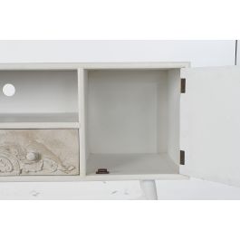 Mueble Tv Neoclasico DKD Home Decor Blanco Beige 40.5 x 52 x 136 cm Mueble Tv Neoclasico DKD Home Decor Blanco Beige 40.5 x 52 x 136 cm