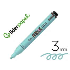 Liderpapel Rotulador Acrílico Base Agua para Todo Tipo de Superficie, Punta Redonda 3 mm, Verde Menta Precio: 9.5000004. SKU: B1H35TPEP8