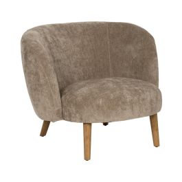 Sillón Taupe Madera de Abedul Salón 85 X 79 X 66 cm
