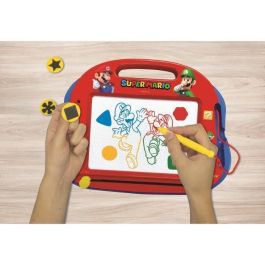 Pizarra mágica SUPER MARIO formato A5 con accesorios magnéticos para dibujar en colores - LEXIBOOK