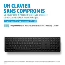 HP 450 Teclado Inalámbrico Programable con 20+ Teclas Personalizables, Materiales Sostenibles y Fácil Limpieza