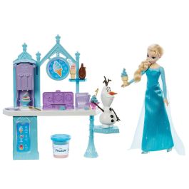 Mattel Hmj48 Heladería Elsa y Olaf Disney Frozen - Conjunto de juego de postres con plastilina y 10+ accesorios +4 años