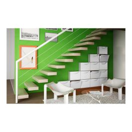 Terry Zapatero modulable blanco 51x19x39 cm para 3 pares de zapatos