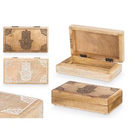 Caja Rectangular Pequeña Hamsa Giftdecor 17.5x5x10 cm, Madera, Surtidos Colores (12 Unidades) Precio: 33.4999995. SKU: B13QCQFVTS