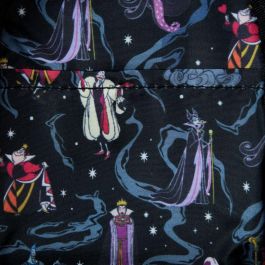 Loungefly Portatodo Iridiscente Villanas Disney, Piel Vegana, con Bolsillos y Presillas Interiores, 10.1x20.3x5cm