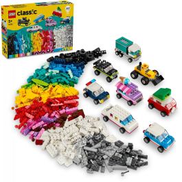 LEGO 11036 Classic Vehículos Creativos - Set de Construcción de Coches con 900 Ladrillos y 52 Ruedas para Niños +5 Años