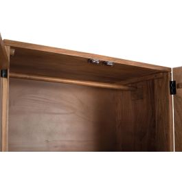 GINER Y COLOMER Mueble de Madera de Acacia con Patas de Metal, 180x90x55 cm, Armario de Almacenamiento con Estantes y Barra para Colgar