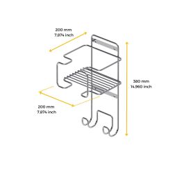 Emuca Soporte para tabla de planchar, accesorios de planchado y plancha, Acero, Cromado
