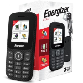 Energizer E130SEU1 Teléfono Móvil 4G para Personas Mayores, Doble SIM, Batería 1000mAh, Pantalla 1.77'', Negro Energizer E130SEU1 Teléfono Móvil 4G para Personas Mayores, Doble SIM, Batería 1000mAh, Pantalla 1.77'', Negro