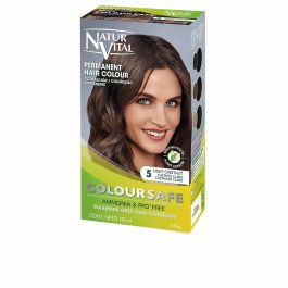 Natur Vital COLOURSAFE Tinte Permanente #5 Castaño Claro Sin Amoniaco Cobertura Canas 150ml