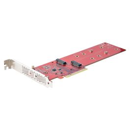 StarTech Tarjeta Adaptadora PCIe Dual M.2 NVMe AHCI a PCI Express 4.0 x8 x16 para SSDs M.2, 7.8Gbps por Unidad, 6493014h