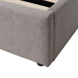 Cama Canapé Gris Tejido Dormitorio 164 X 214 X 110 cm