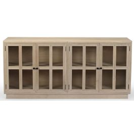 DKD Home Decor Buffet Scandi Mango y Cristal Natural 170 x 81 x 41 cm Precio: 843.58999978. SKU: B1AHM522NB