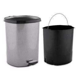 Papelera Plastico Pedal Fibra Carbono 11L Berilo 26X33CM (6 Unidades) Papelera Plastico Pedal Fibra Carbono 11L Berilo 26X33CM (6 Unidades)