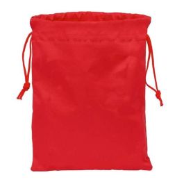 Safta Saquito Plano Osito Rojo Felices Fiestas 26x34x1cm