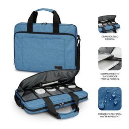 SUBBLIM Maletin Azul para portatil de 15,6? con proteccion total Air Padding